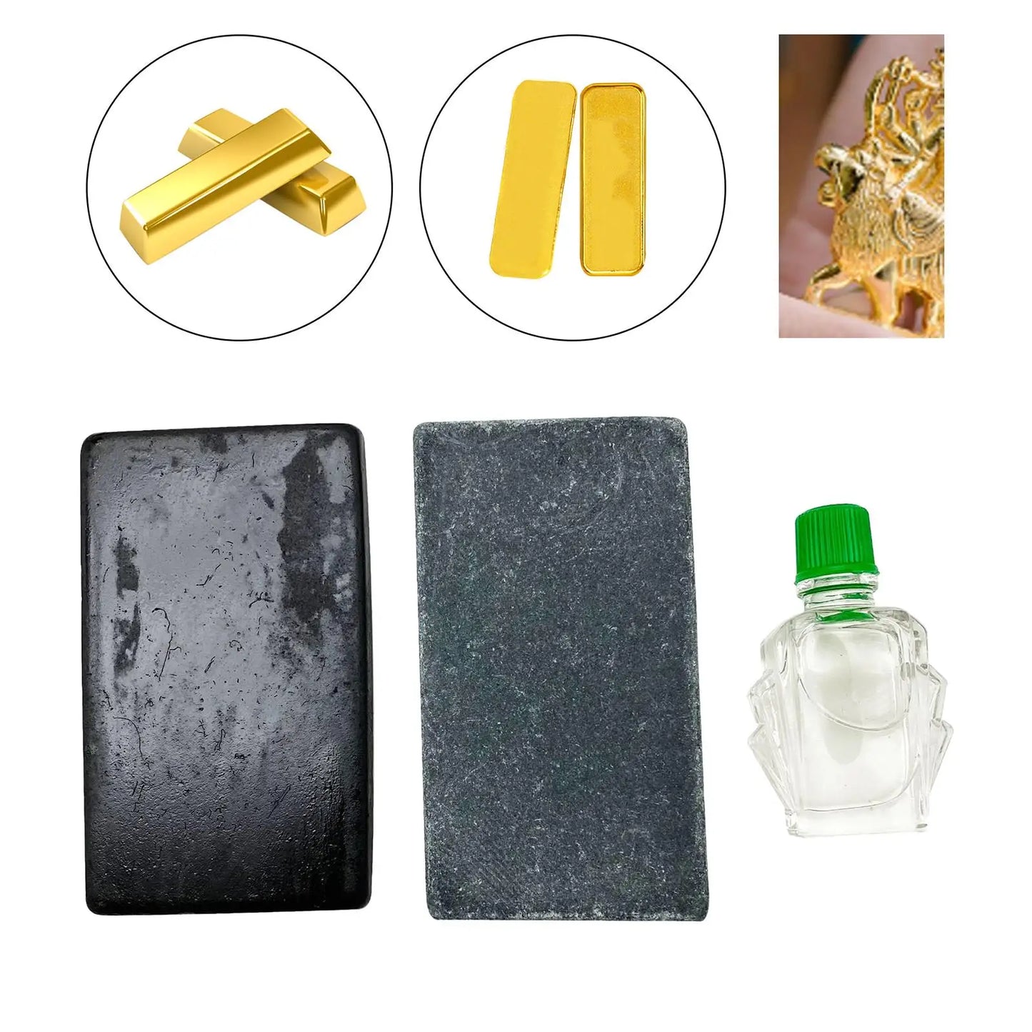 Jewelry Gold Testing Tool Jewelry Tool with Acid Acid Test Kit 10K 14K 18K 22K Practical Gold Testing Stone Gold Detecting Stone