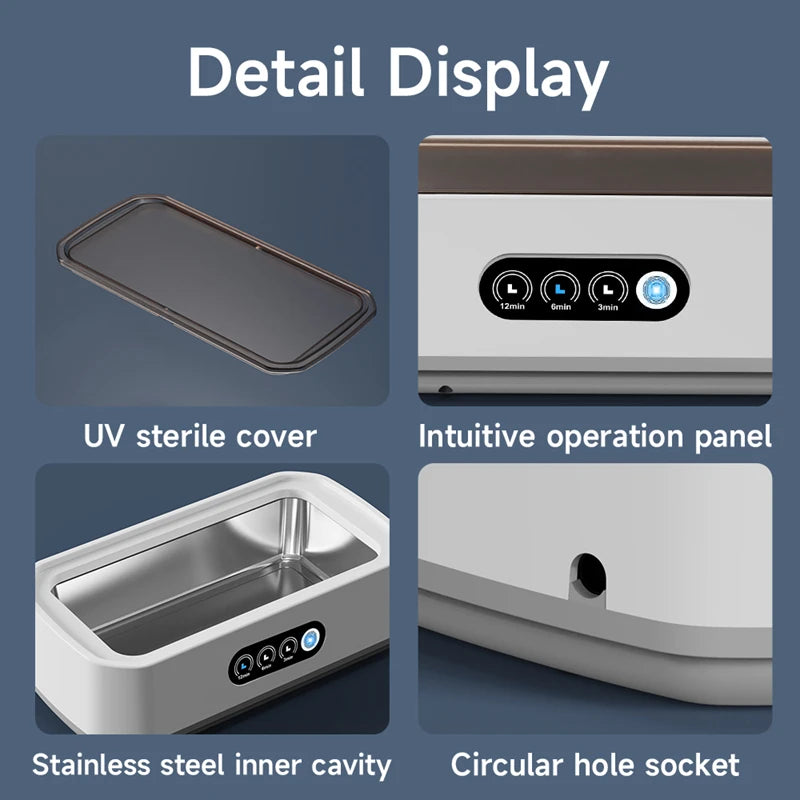 Xiaomi Ultrasonic Cleaner Portable Household Large Capacity 650ML Glasses Jewelry Braces Professional Cleaning Machine
