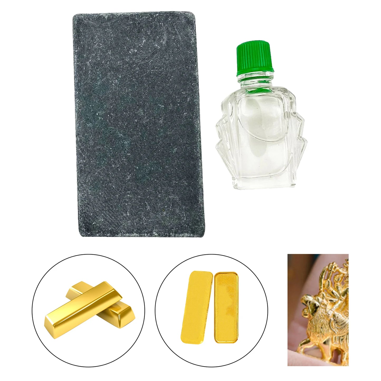 Jewelry Gold Testing Tool Jewelry Tool with Acid Acid Test Kit 10K 14K 18K 22K Practical Gold Testing Stone Gold Detecting Stone