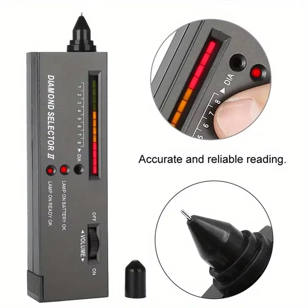 Diamond Tester Portable Gemstone Selector Tool LED Indicator Accurate Reliable Jewelry Test Tool for Jewelry Jade Ruby
