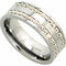 Tungsten Ring Men Wedding Band Double Sterling Silver Rope Inlay Comfort Fit 8Mm