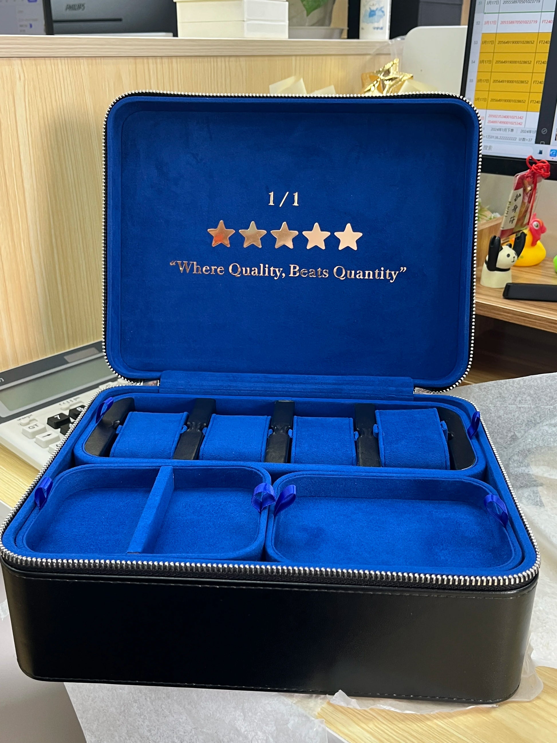  Leather Jewelry Travel Box  