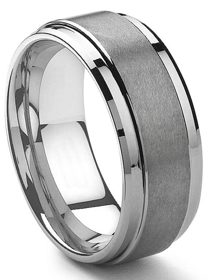 9MM Tungsten Carbide Men'S Wedding Band Ring in Comfort Fit and Matte Finish Sz 10.0